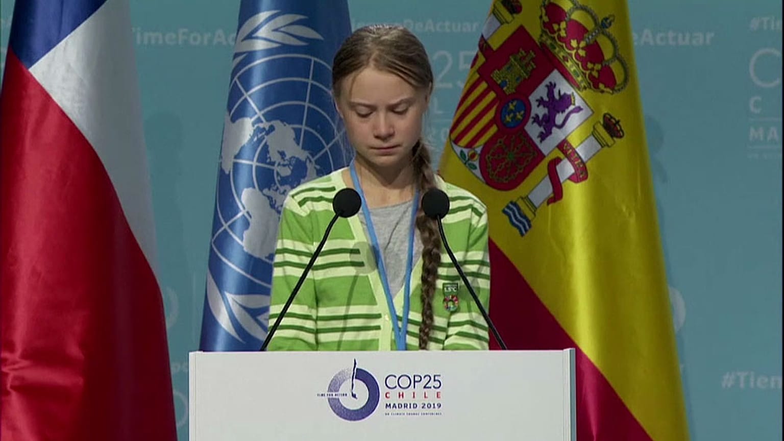 Greta Thunberg, atacada por Trump, pide a líderes en la COP 25 que dejen de hacer márketing