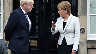 Scotland's First Minister Nicola Sturgeon welcomes Prime Minister Boris Johnson 