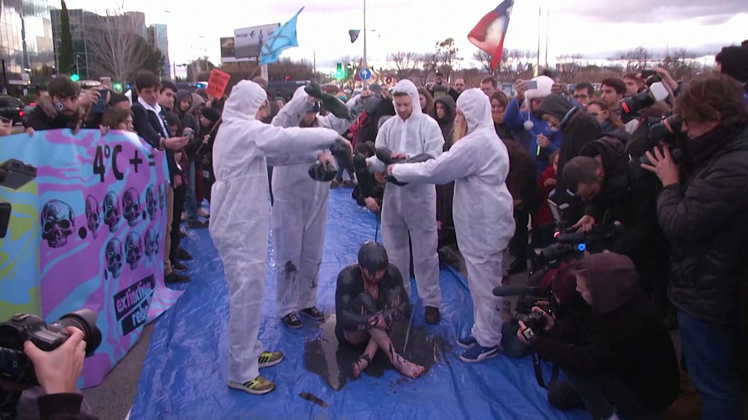 Demonstrators stage anti-fossil fuels protest on last day of COP25