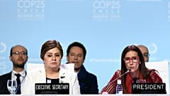 A representante da ONU Patricia Espinosa com a ministra chilena Carolina Shmidt
