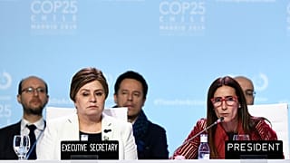 A representante da ONU Patricia Espinosa com a ministra chilena Carolina Shmidt