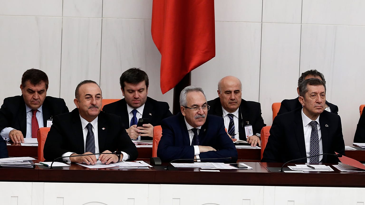 Dışişleri Bakanı Mevlüt Çavuşoğlu ve Milli Eğitim Bakanı Ziya Selçuk