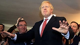 Boris Johnson photographié dans le nord-est de l'Angleterre le 14 décembre 2019