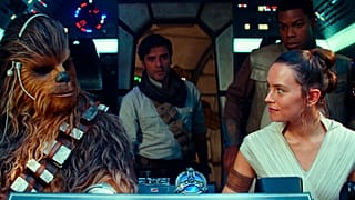 Chewbacca, Rey e Finn nell'ultimo Star Wars, L'ascesa di Skywalker