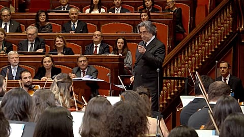 Riccardo Muti conducts Christmas concert in Italian Senate