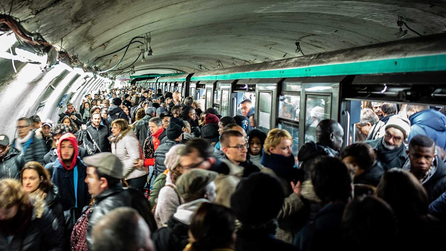 Métro parisien, le 16 décembre 2019