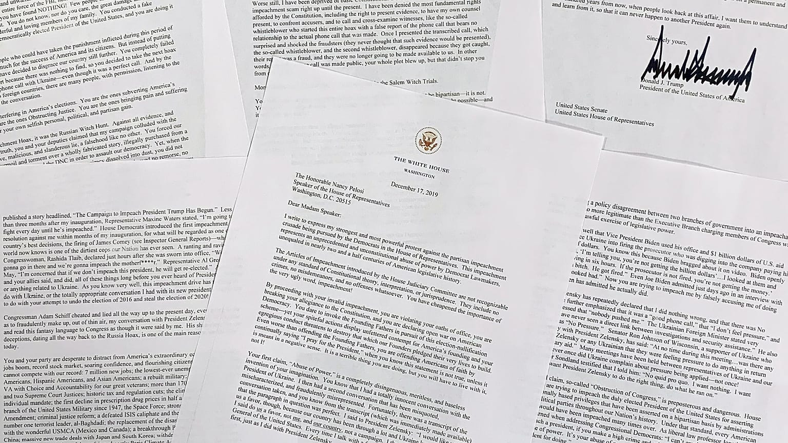 Kongress stimmt über Impeachment ab. Trump: "geistesgestörte Linke"