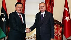 Türkiye Cumhurbaşkanı Recep Tayyip Erdoğan ile Libya Ulusal Mutabakat Hükümeti Konseyi Başkanı Fayez Al Sarraj 