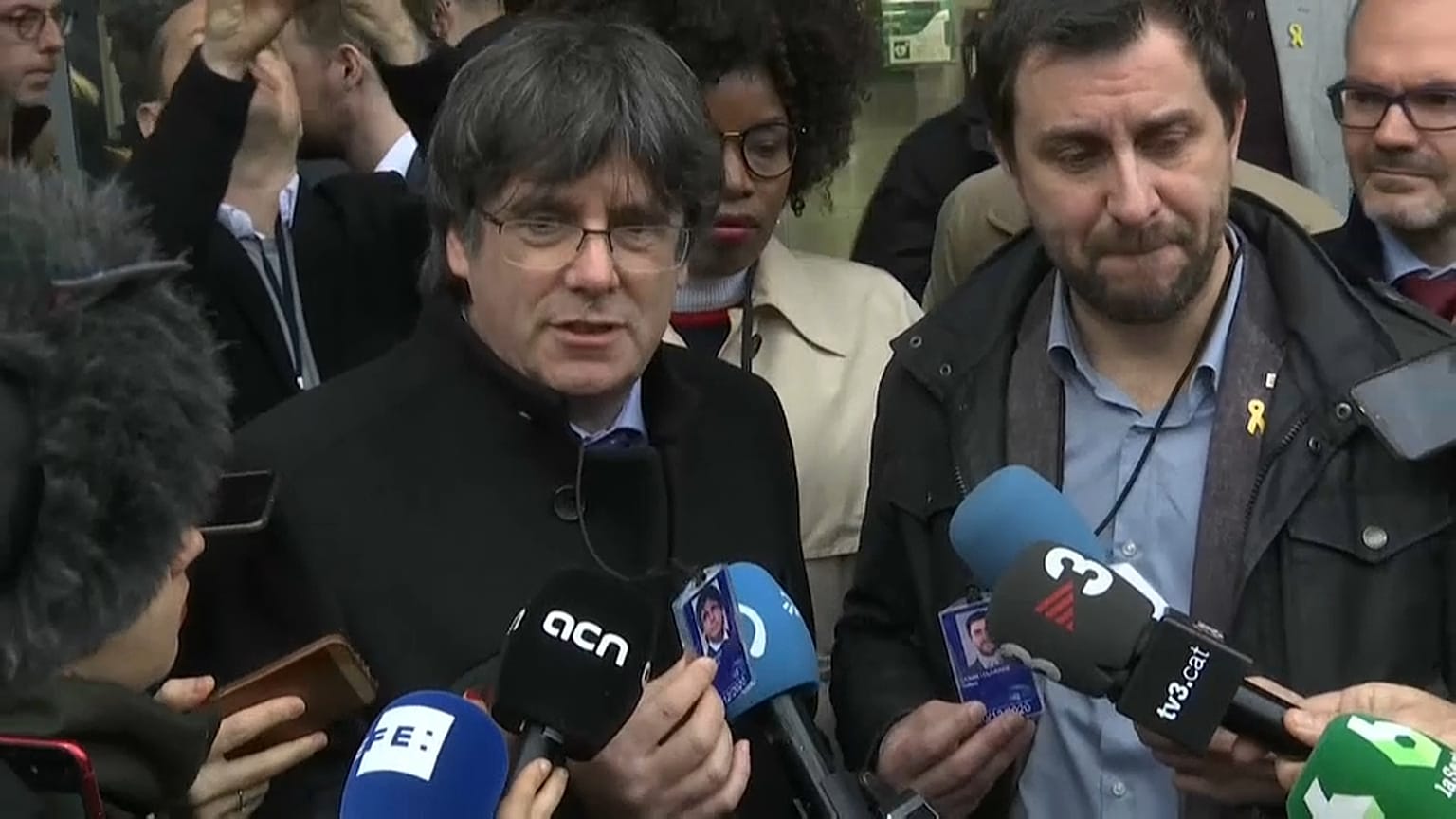 Carles Puigdemont recoge el acta de eurodiputado en el Parlamento Europeo