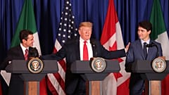 Meksika Devlet Başkanı Enrique Pena Nieto, ABD Başkanı Donald Trump ve Kanada Başbakanı Justin Trudeau