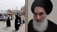 صورة للمرجع الديني الشيعي الأعلى في العراق آية الله علي السيستاني