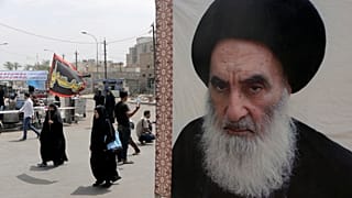 صورة للمرجع الديني الشيعي الأعلى في العراق آية الله علي السيستاني