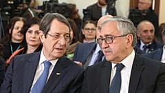 Αναστασιάδης και Ακιντζί στην έκθεση έργων τέχνης Ε/κ και οπτικοακουστικού υλικού Τ/κ