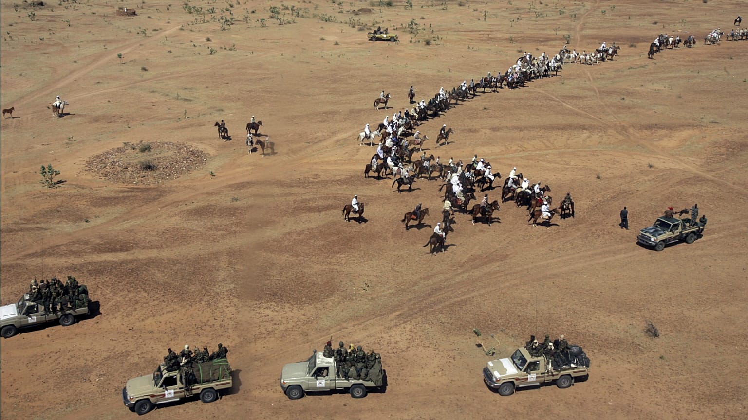 صورة لقوات الجنجويد في دارفور