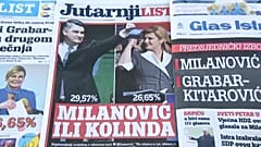 Vegyesen fogadták a horvát elnökválasztás eredményét