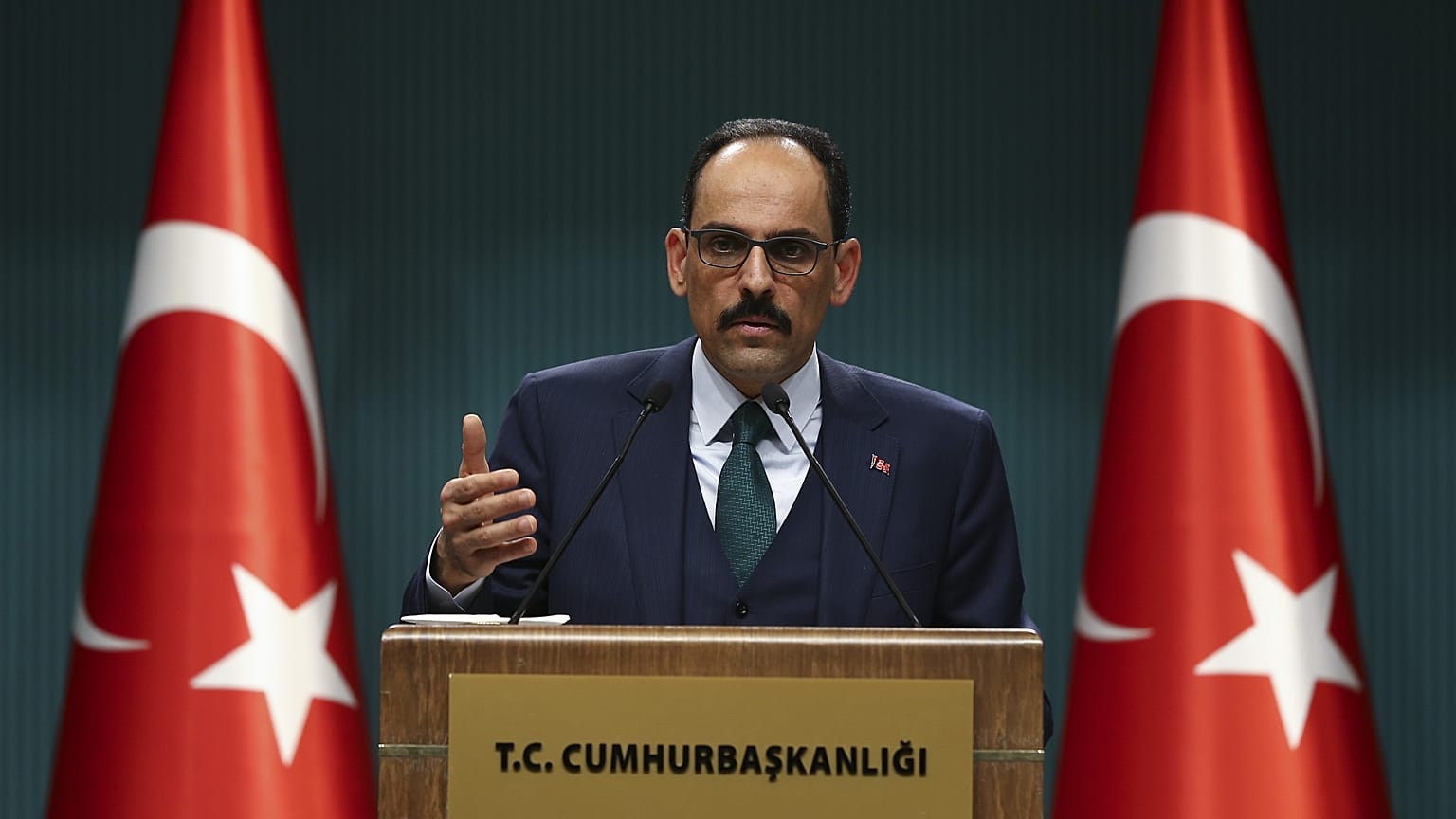 Cumhurbaşkanlığı Sözcüsü İbrahim Kalın, düzenlediği basın toplantısında açıklamalarda bulundu