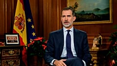 El rey Felipe en un momento del discurso de Nochebuena