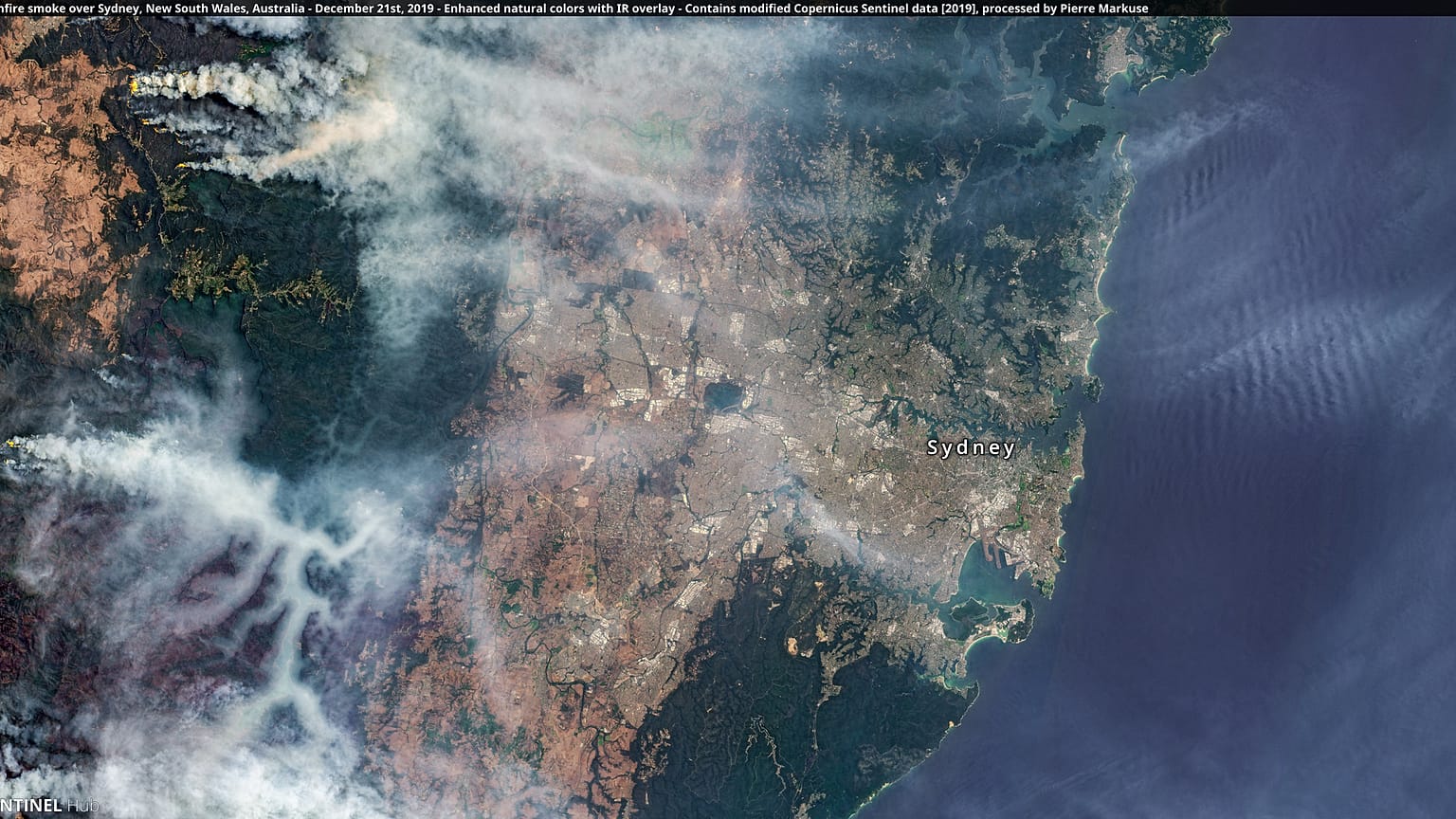 El humo de los incendios amenaza Sidney el pasado 21 de diciembre