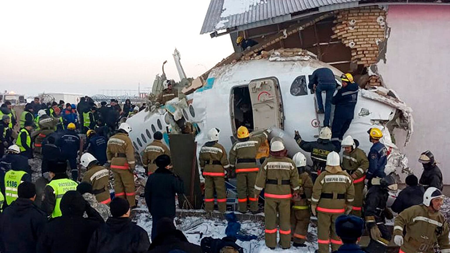 The aftermath of the plane crash