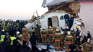 The aftermath of the plane crash