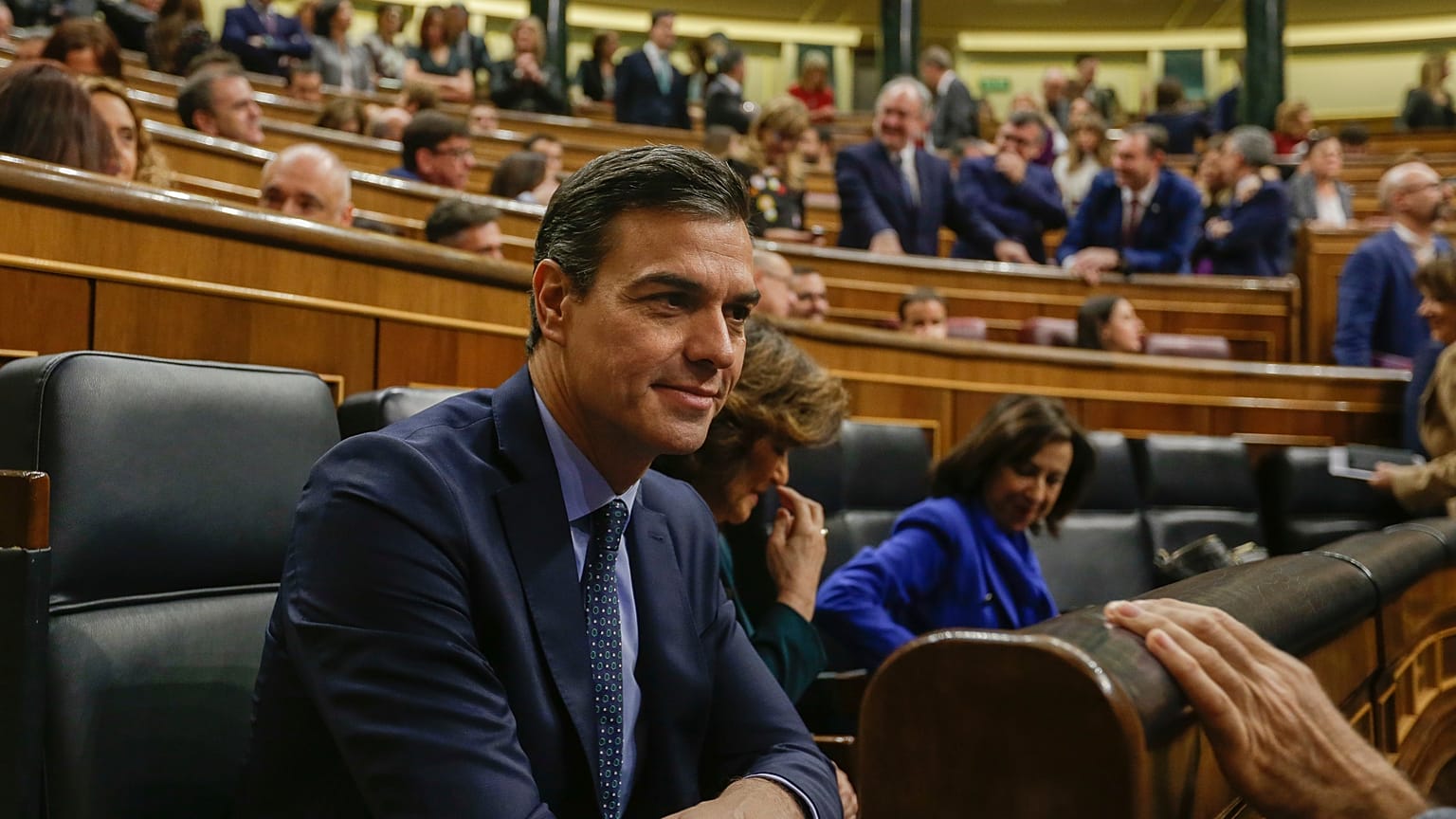 El presidente del Gobierno en funciones, Pedro Sánchez, en el Congreso