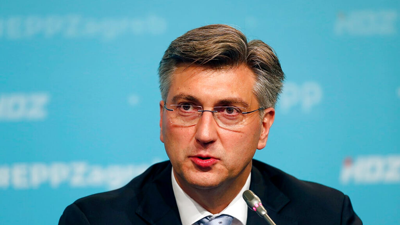 Andrej Plenkovics sajtótájékoztatón