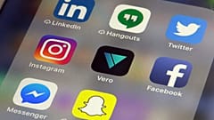 The Vero app is displayed on an iPhone, in New York, Thursday, March 1, 2018. (AP Photo/Richard Drew) 