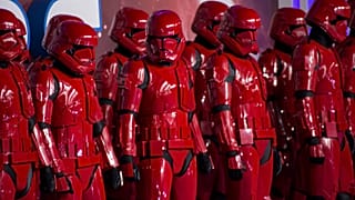 Stormtroopers pose for photographers upon arrival at the premiere for the film 'Star Wars: The Rise of Skywalker', in central London, Wednesday, Dec. 18, 2019