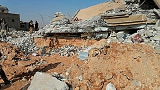 جانب من الدمار الذي خلفته الضربات الأمريكية على أهداف لكتائب حزب الله العراقية 30 ديسمبر 2019