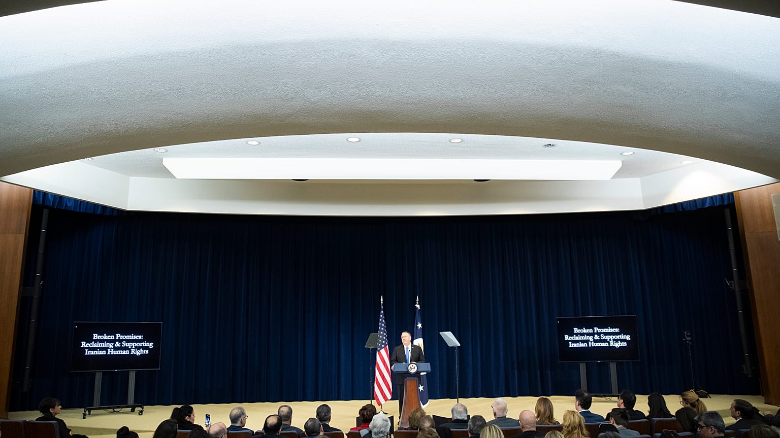 Secretary of State Mike Pompeo at the State Department in Washington, Thursday, Dec. 19, 2019. (AP Photo/Matt Rourke)