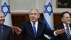 Israeli Prime Minister Benjamin Netanyahu attends the weekly cabinet meeting at the Prime Minister office in Jerusalem, Israel, 29 December 2019.