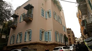 Home of former Nissan Chairman Carlos Ghosn on Tuesday, Dec. 31, 2019 in Beirut, Lebanon (AP Photo/Maya Alleruzzo)