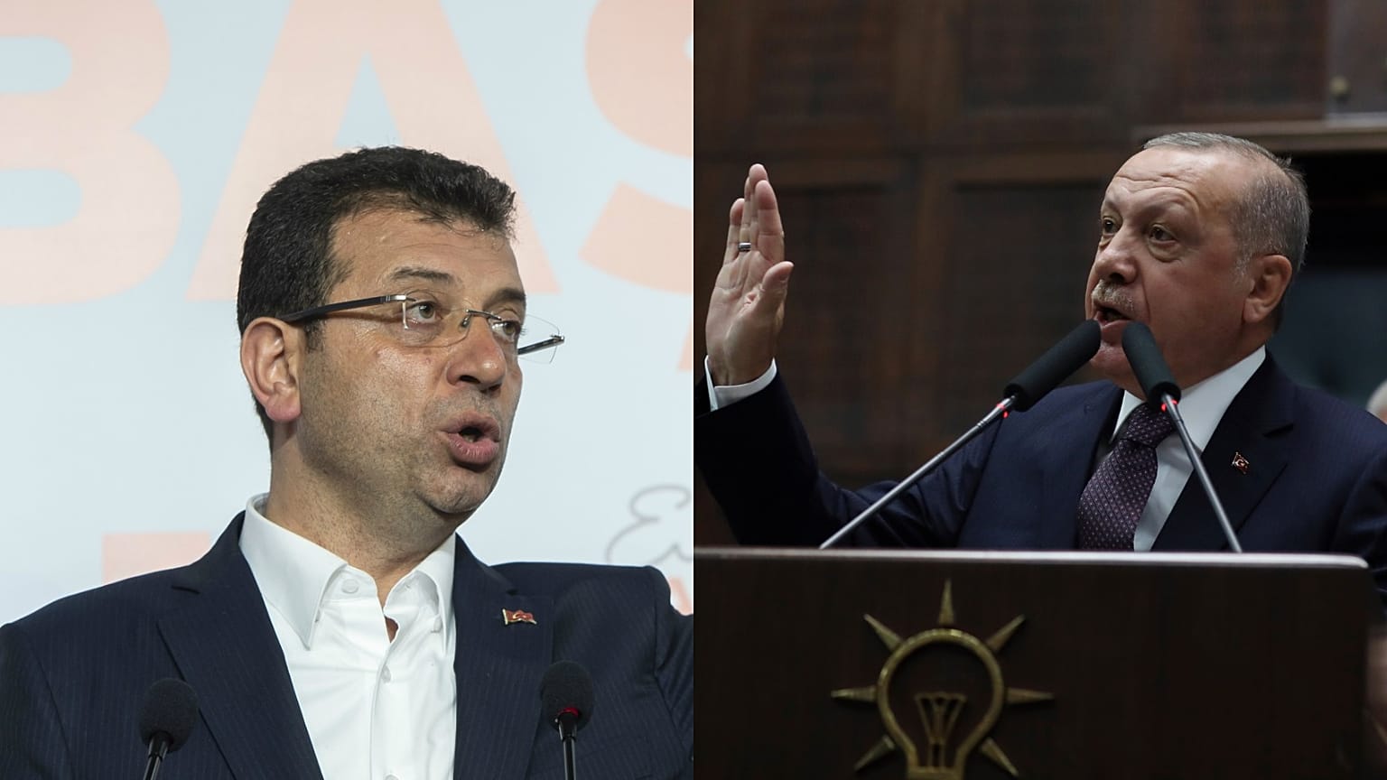 الرئيس التركي رجب طيب أردوغان وعمدة اسطنبول