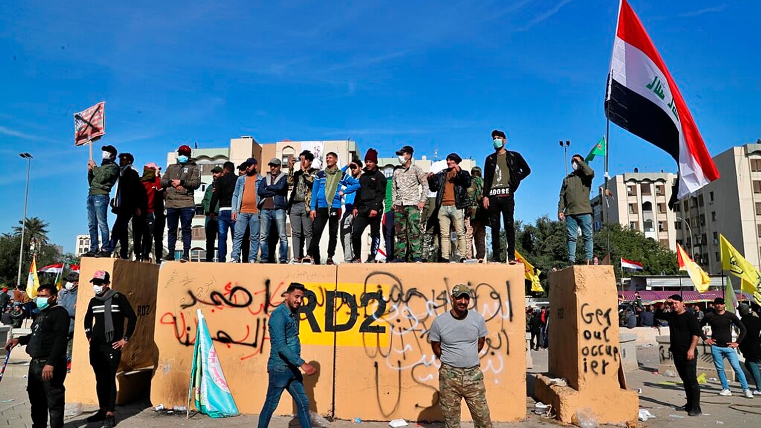 Se disipan las protestas ante la Embajada de Estados Unidos en Bagdad