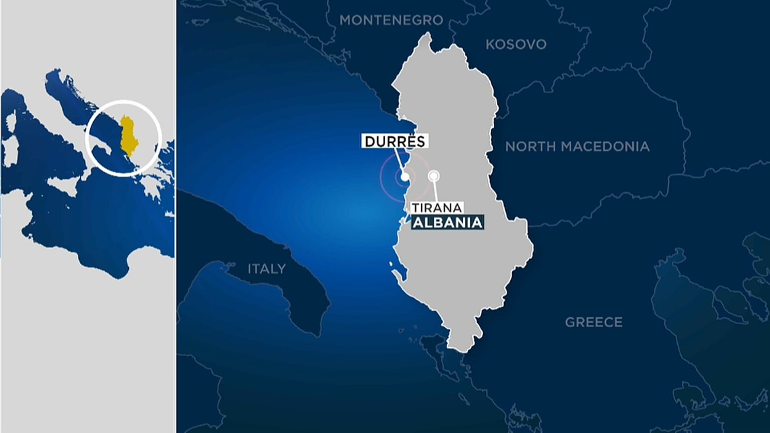 Новое землетрясение в Албании