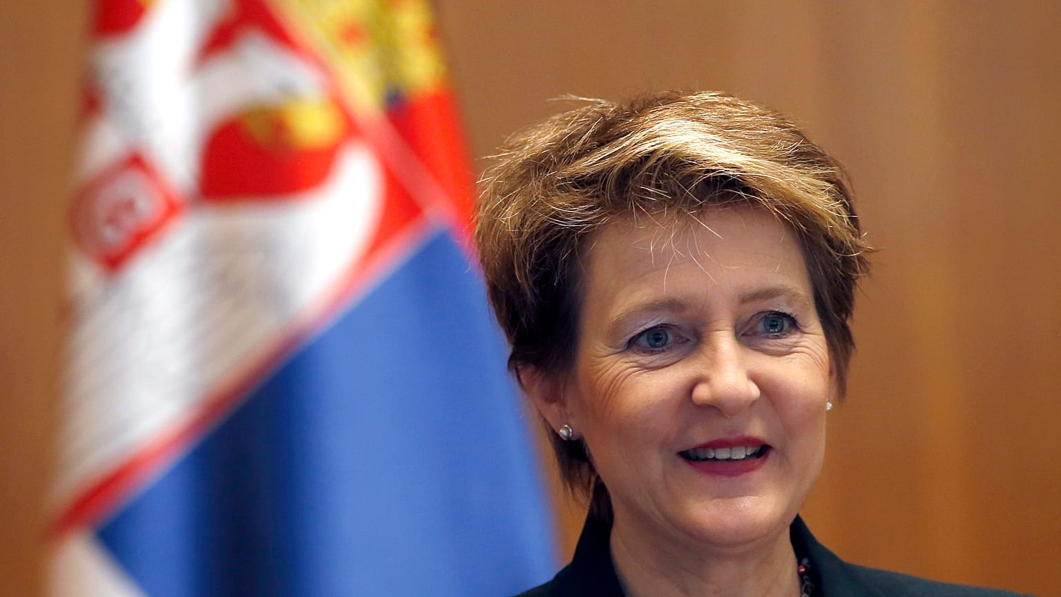 Swiss Federal Councillor Simonetta Sommaruga on Jan. 24, 2018.