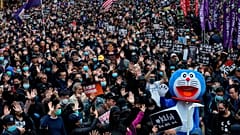 Hong Konglu eylemcilerden yeni yılda Çin karşıtı protesto
