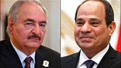 General Halife Hafter ve Mısır Devlet Başkanı Abdulfettah el Sisi