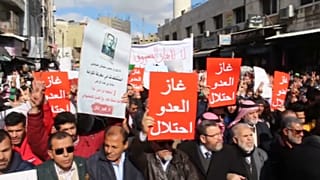 مظاهرة في العاصمة الأردنية عمان احتجاجا على توريد الغاز الإسرائيلي