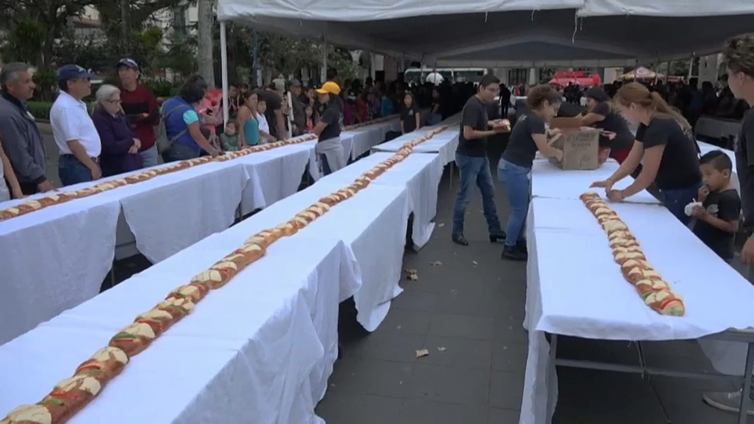 Roscón de Reyes de medio kilómetro en México