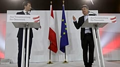 ÖVP-Chef Sebastian Kurz und Grünen-Chef Werner Kogler