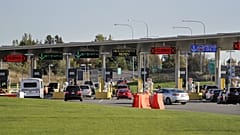 ABD Kanada sınırındaki Blaine'de bulunan Peace Arch Sınır Kapısı 