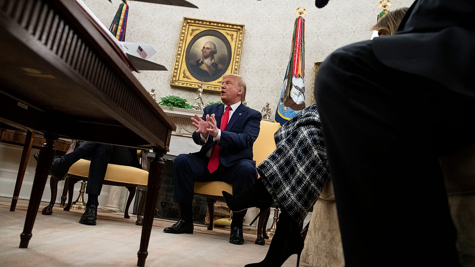Le président américain Donald Trump dans le Bureau ovale le 07 janvier