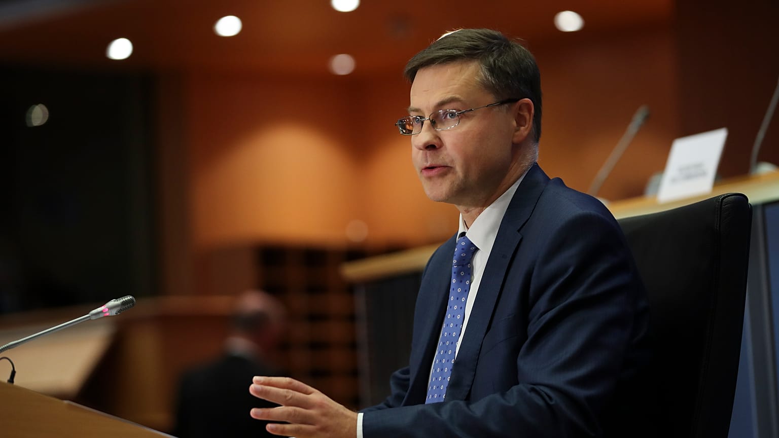 Le vice-président de la Commission européenne Valdis Dombrovskis