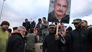 Bingazi'de Hafter taraftarları 