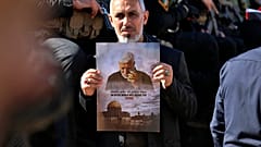 Mourners at funeral of Iranian General Qassem Soleimani