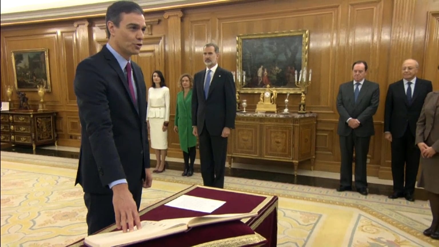 Pedro Sánchez promete el cargo como presidente del Gobierno español