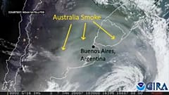 Australischer Rauch zieht 11.000 Kilometer bis Südamerika