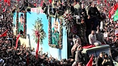 Coffins of Gen. Qassem Soleimani and others who were killed in Iraq by a U.S. drone strike