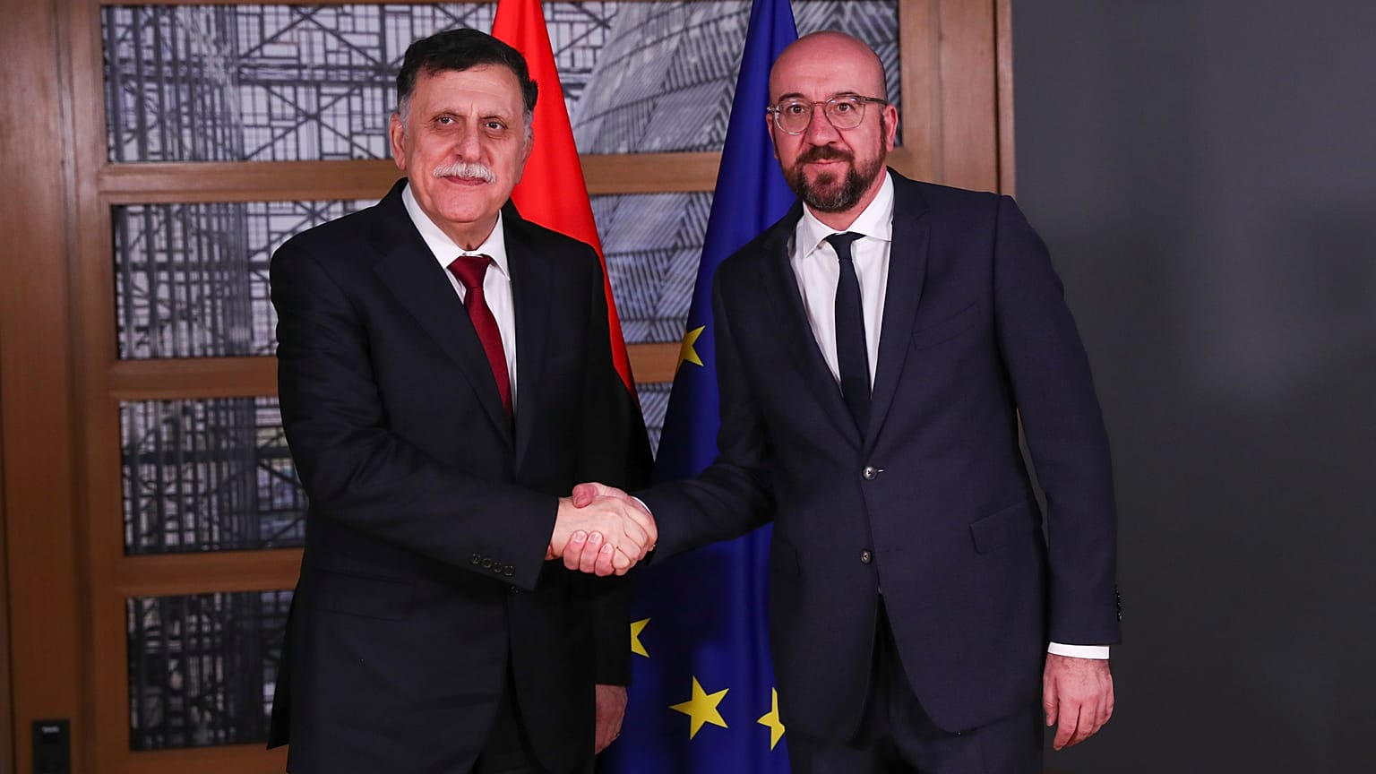 Libya UMH Başkanı Fayiz Serrac / AB Komisyonu Başkanı Charles Michel